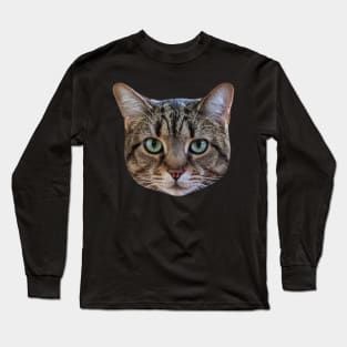 Tabby Cat Lover Brown Tabby Cat Owner Tabby Cat Mom Long Sleeve T-Shirt